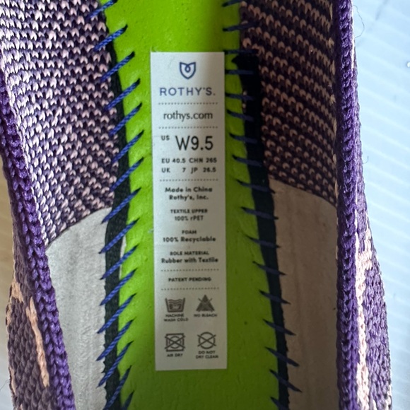 Rothy’s The Point Violet Giraffe Retired Women’s Size 9.5 New - Picture 8 of 8